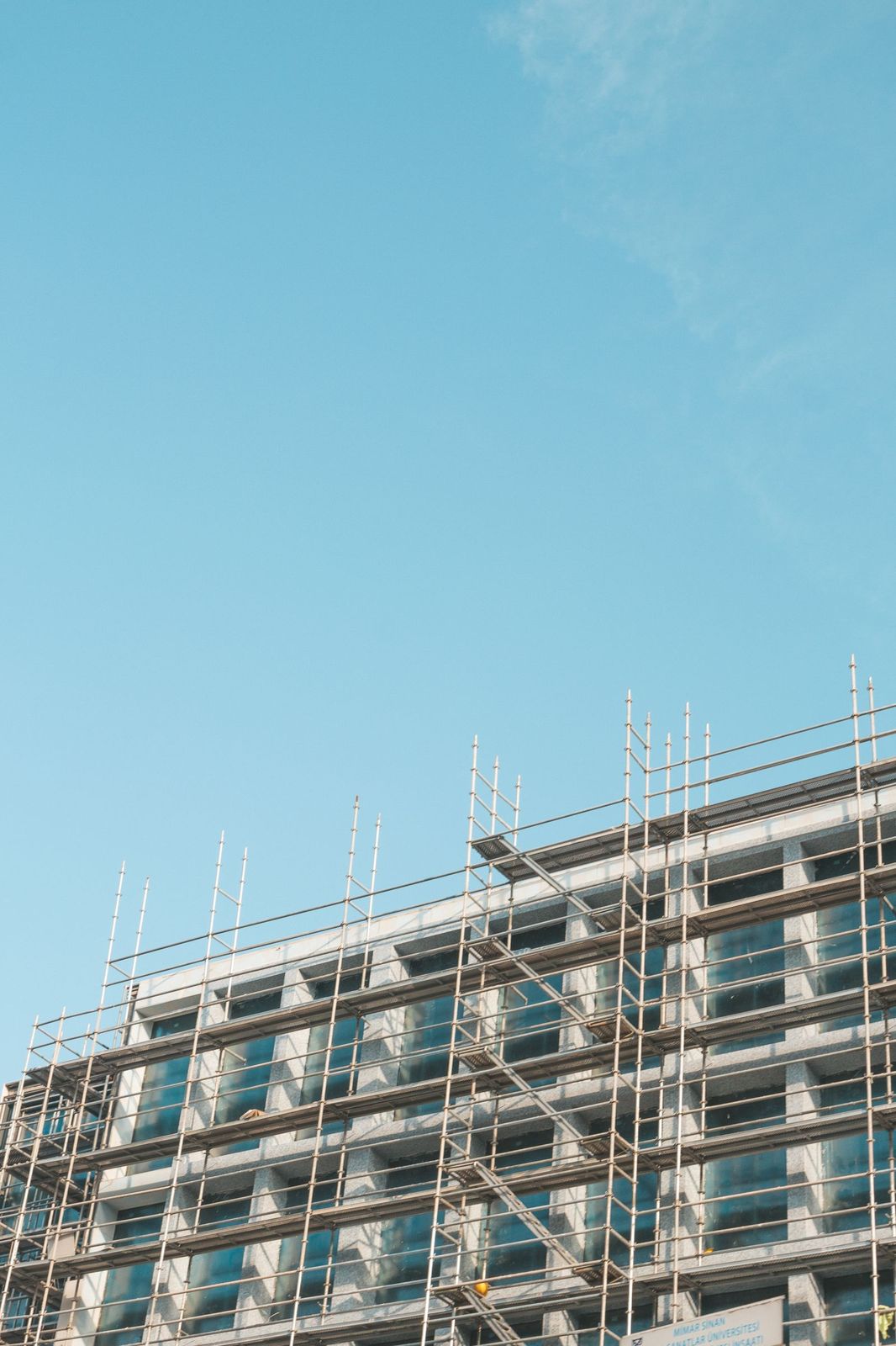 Scaffold on a large building
